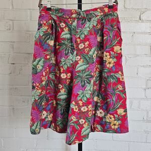 Vintage 80s 90s Generra Collection Floral Culottes Shorts┃Retro Indie Sleaze
